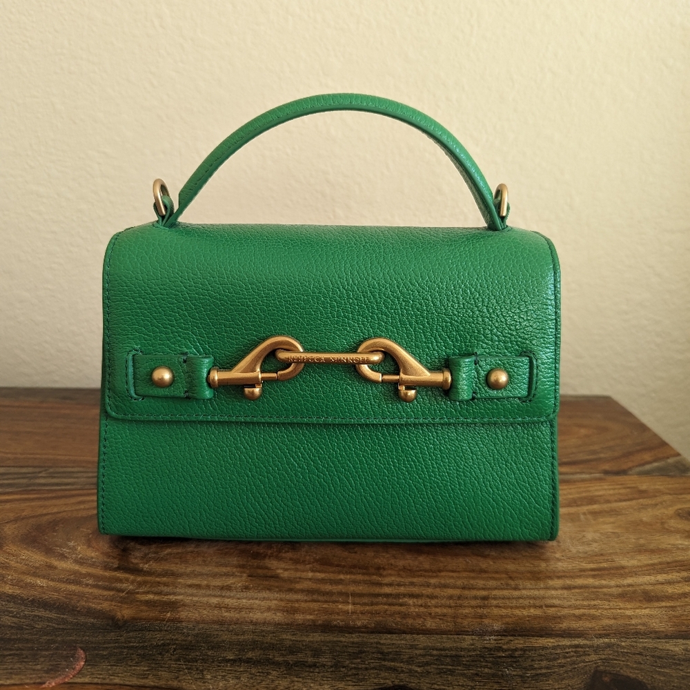 *Like New* Green Rebecca Minkoff Lou Leather Top Handle Crossbody